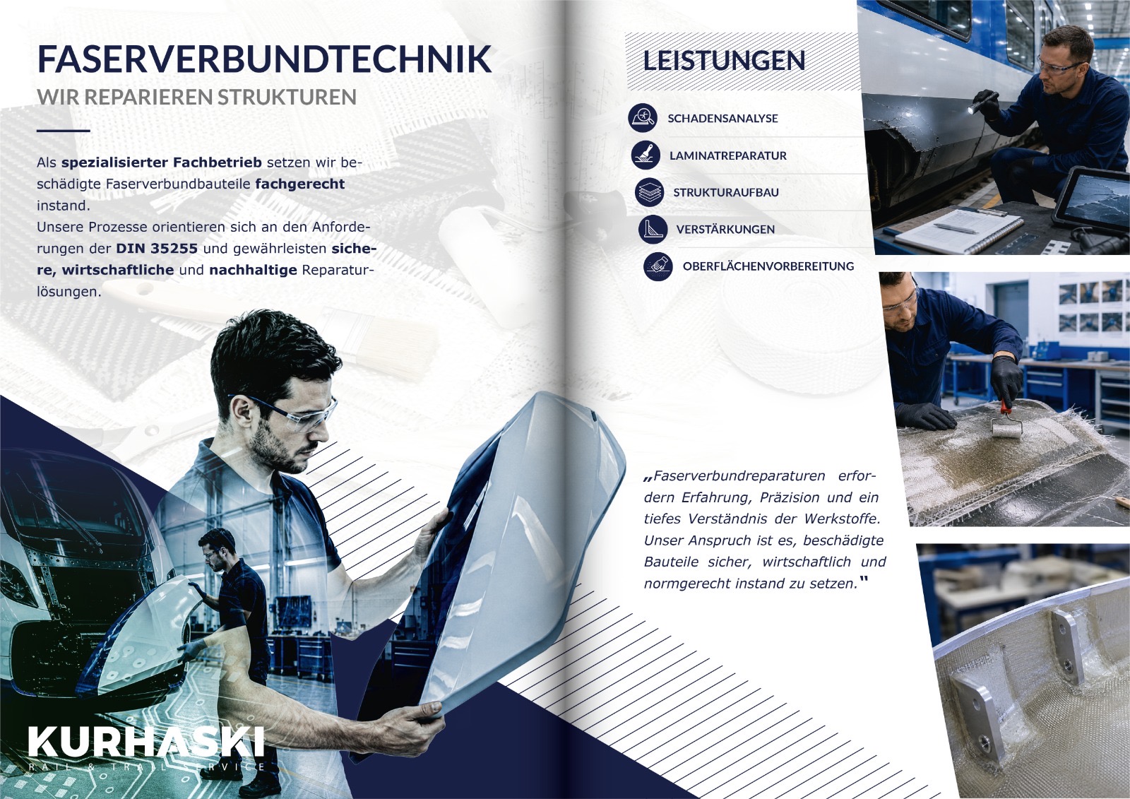 Fachgerechte Faserverbundreparatur